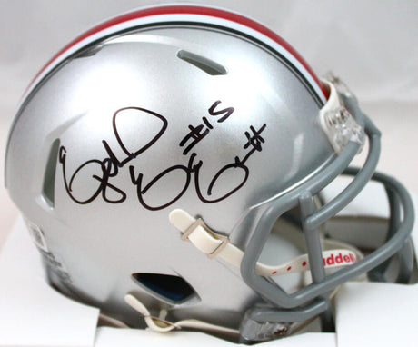 Ezekiel Elliott Autographed Ohio State Buckeyes Speed Mini Helmet-Beckett W Hologram *Black Image 1