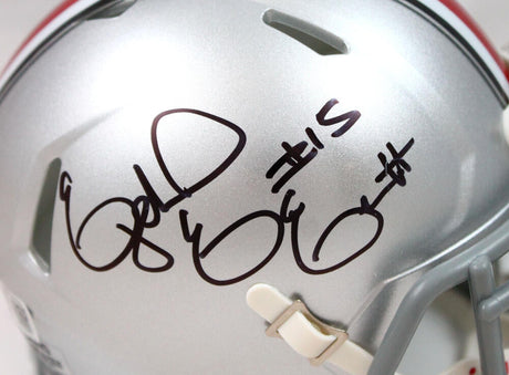 Ezekiel Elliott Autographed Ohio State Buckeyes Speed Mini Helmet-Beckett W Hologram *Black Image 2