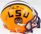 Devin White Autographed LSU Tigers Speed Mini Helmet-Beckett W Hologram *Black Image 1