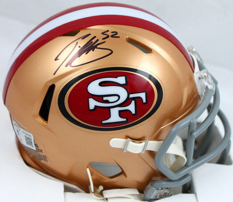 Patrick Willis Autographed 49ers Speed Mini Helmet- Beckett W Hologram *Black Image 1