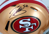 Patrick Willis Autographed 49ers Speed Mini Helmet- Beckett W Hologram *Black Image 2