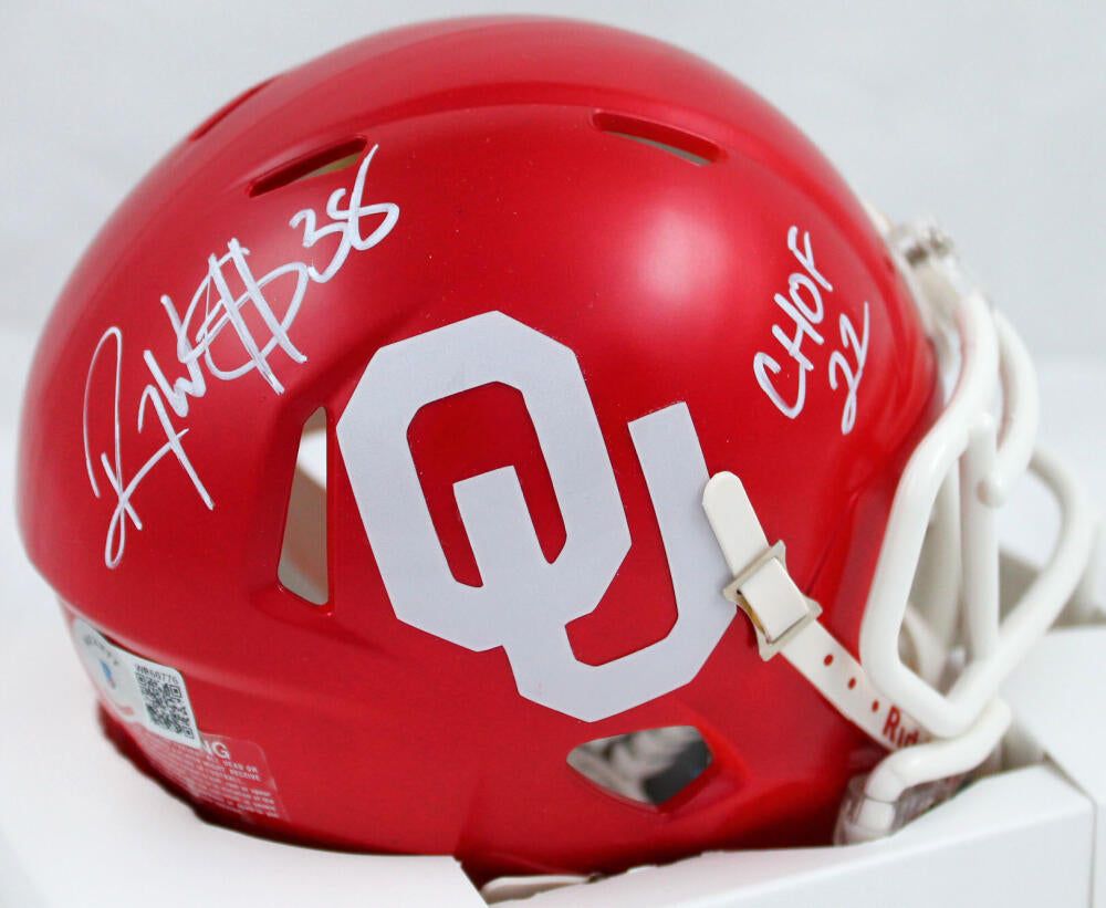 Roy Williams Autographed Oklahoma Sooners Speed Mini Helmet W/CHOF-Beckett W Hologram *White Image 1