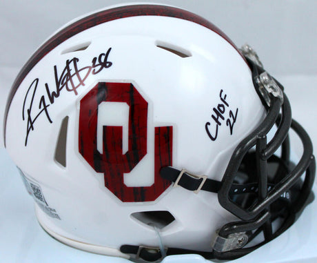 Roy Williams Autographed Oklahoma Sooners BTW Speed Mini Helmet W/CHOF-Beckett W Hologram *Black Image 1