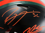 Sapp, Irvin, Johnson, Lewis, Gore Signed F/S Miami Hurricanes Black Speed Authentic Helmet-Beckett W Hologram/JSA W *Orange Image 5