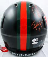 Sapp, Irvin, Johnson, Lewis, Gore Signed F/S Miami Hurricanes Black Speed Authentic Helmet-Beckett W Hologram/JSA W *Orange Image 8