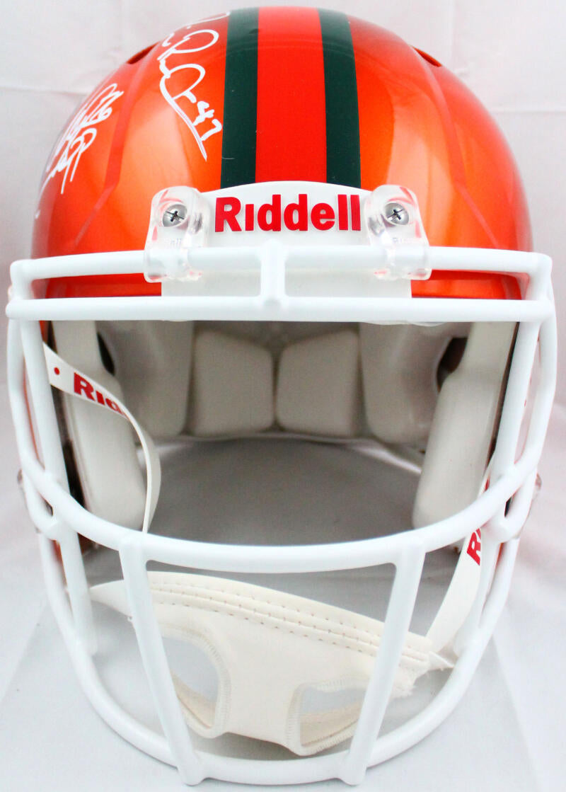 Sapp, Irvin, Johnson, Lewis, Gore Signed F/S Miami Hurricanes Flash Speed Authentic Helmet-Beckett W Hologram/JSA W   Image 7