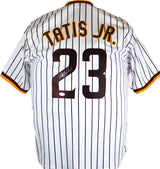 Fernando Tatis Jr. Autographed Pin Stripe Pro Style Jersey-JSA *Silver Image 1