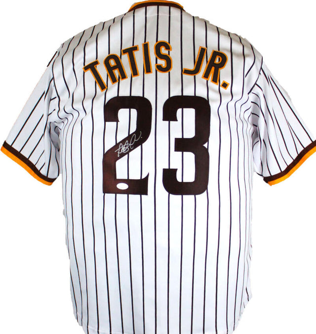 Fernando Tatis Jr. Autographed Pin Stripe Pro Style Jersey-JSA *Silver Image 1