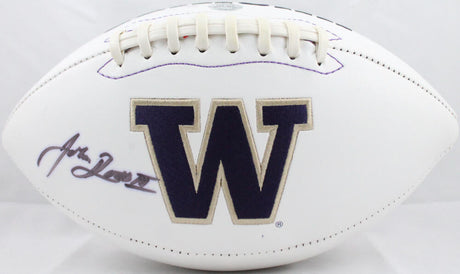 John Ross Autographed Washington Huskies Logo Football- JSA Witness Auth Image 1