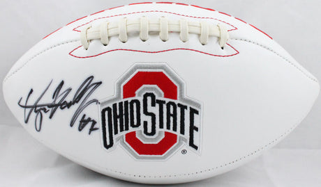 Dwayne Haskins Autographed Ohio State Buckeyes Logo Football- Beckett Auth *Black Image 1