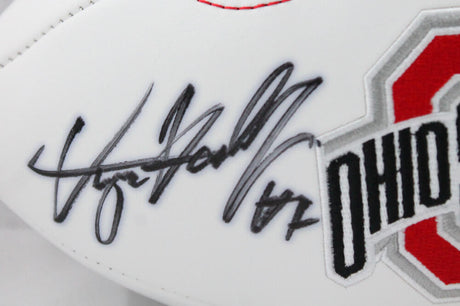 Dwayne Haskins Autographed Ohio State Buckeyes Logo Football- Beckett Auth *Black Image 2