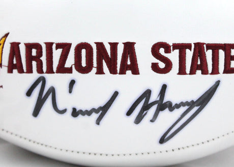 N'Keal Harry Autographed Arizona State Sun Devils Logo Football - Beckett Auth *Black Image 2