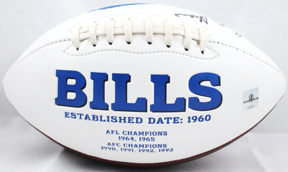 Billy Shaw Autographed Buffalo Bills Logo Football w/ HOF- TJS Auth *Black Image 4