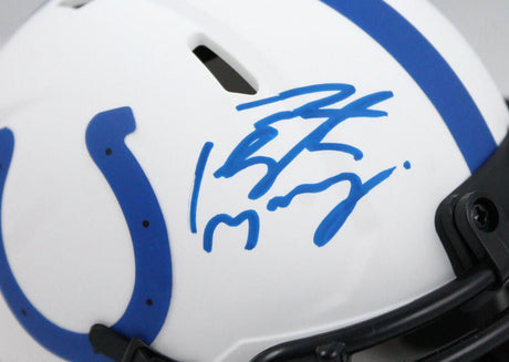 Peyton Manning Autographed Colts Lunar Speed Mini Helmet-Fanatics *Blue Image 2