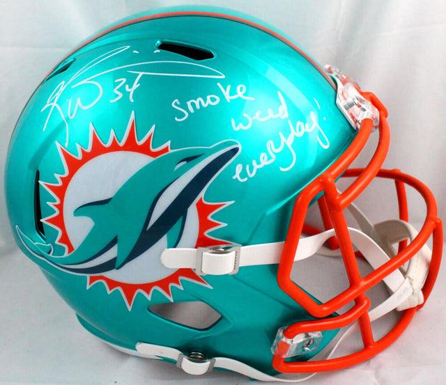 Ricky Williams Autographed Miami Dolphins F/S Flash Speed Helmet w/SWED-Beckett W Hologram *White Image 1