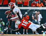 AJ Green Autographed Georgia Bulldogs 16x20 Leap Photo-Beckett W Hologram *White Image 1