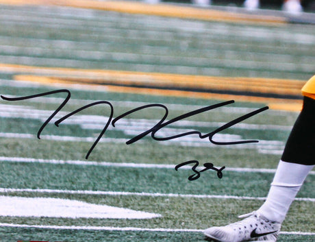 TJ Hockenson Autographed Iowa 16x20 Running Photo-Beckett W Hologram *Black Image 2