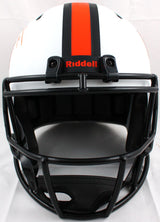 Ray Lewis Ed Reed Autographed Miami Hurricanes F/S Lunar Speed Helmet-Beckett W *Orange Image 4