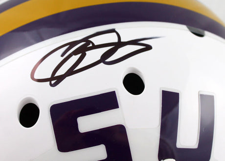 Odell Beckham Jr. Autographed LSU Tigers White F/S Schutt Helmet-Beckett W Hologram *Black Image 2