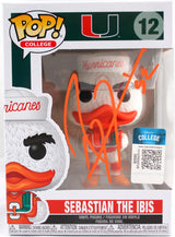 Ray Lewis Autographed Miami Hurricanes Funko Pop Figurine #12- Beckett W Hologram *Orange Image 1