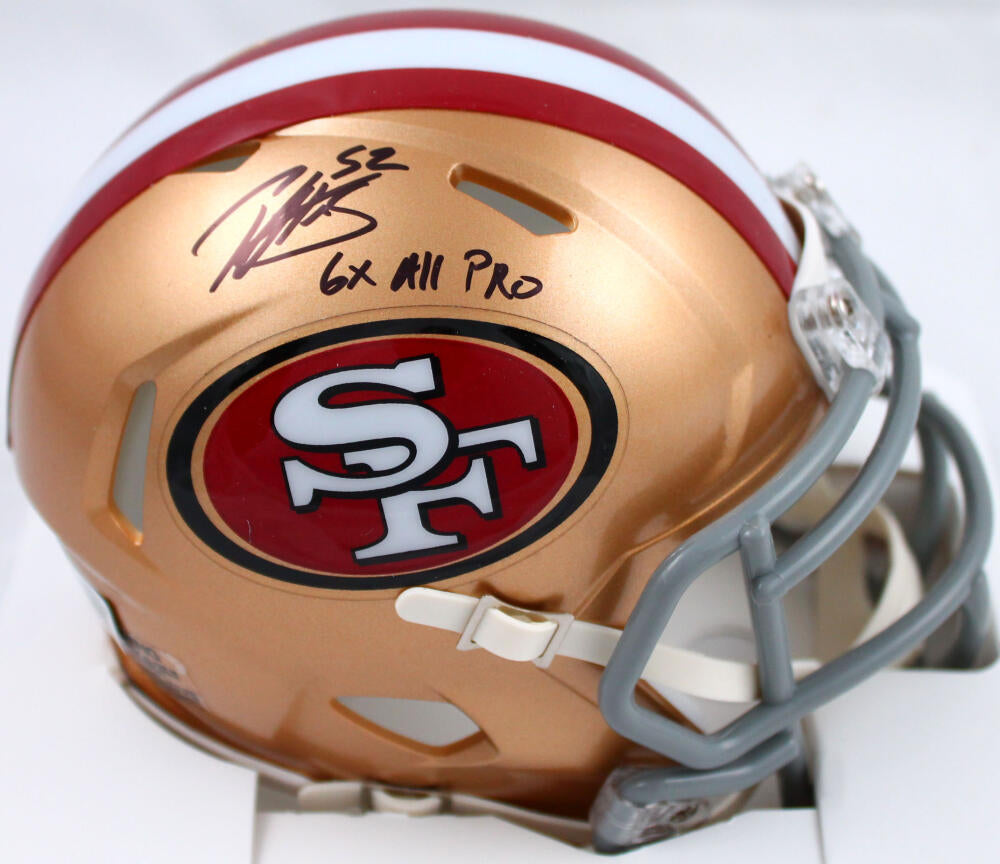 Patrick Willis Autographed San Francisco 49ers Speed Mini Helmet w/6x All Pro- Beckett W Hologram *Black Image 1