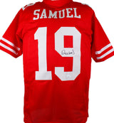 Deebo Samuel Autographed Red Pro Style Jersey- JSA *Black Image 1