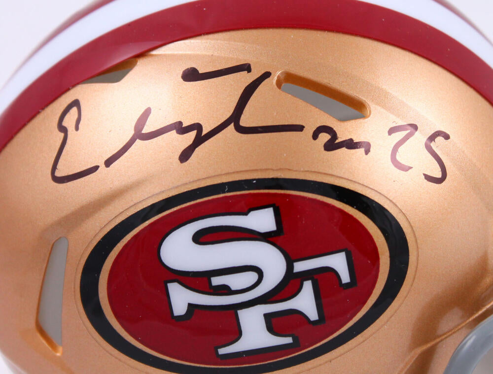 Elijah Mitchell Autographed San Francisco 49ers Speed Mini Helmet- Beckett W Hologram *Black Image 2