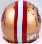 Elijah Mitchell Autographed San Francisco 49ers Speed Mini Helmet- Beckett W Hologram *Black Image 3