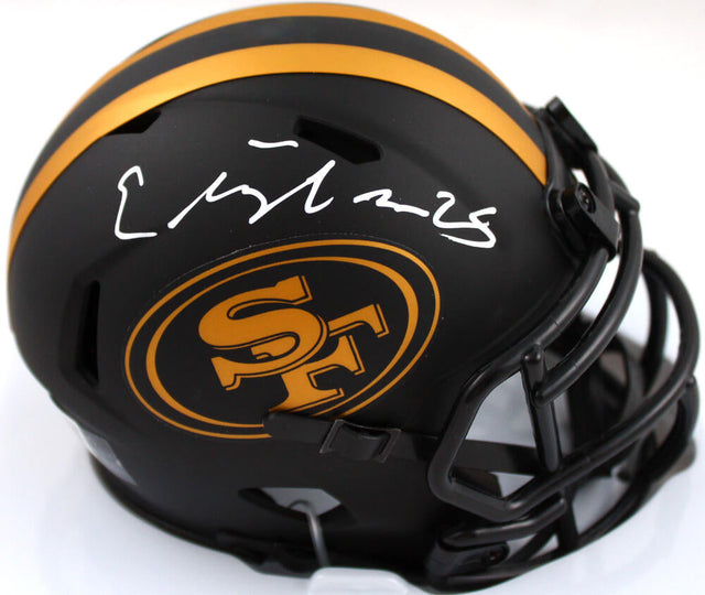 Elijah Mitchell Autographed San Francisco 49ers Eclipse Speed Mini Helmet- Beckett W Hologram *White Image 1