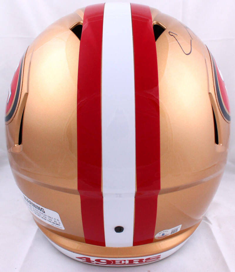 Elijah Mitchell Autographed San Francisco 49ers F/S Speed Helmet-Beckett W Hologram *Black Image 4