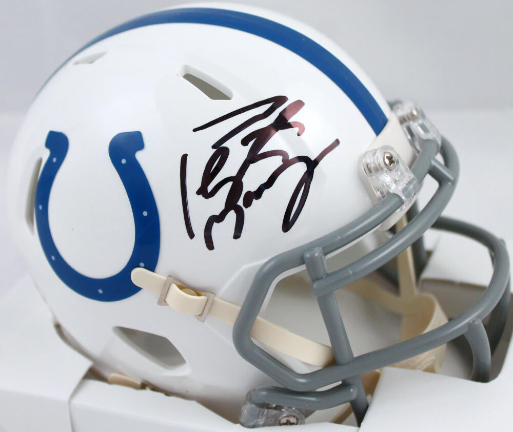 Peyton Manning Autographed Indianapolis Colts Speed Mini Helmet-Fanatics *Black Image 1