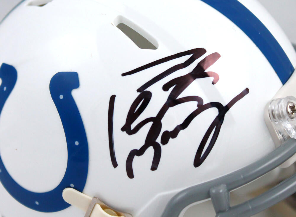 Peyton Manning Autographed Indianapolis Colts Speed Mini Helmet-Fanatics *Black Image 2