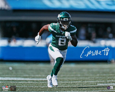 Elijah Moore Autographed New York Jets 16x20 FP Stance Photo -Beckett W Hologram *White Image 1