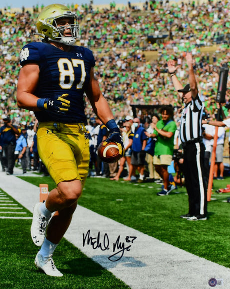 Michael Mayer Autographed Notre Dame 16x20 TD Photo- Beckett W Hologram *Black Image 1