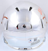 Earl Campbell Autographed Texas Longhorns Chrome Speed Mini Helmet - Beckett W Hologram *Orange Image 3