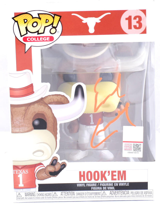 Earl Campbell Autographed Texas Longhorns Funko Pop Figurine #13 *stacked- Beckett W Hologram *Orange Image 1