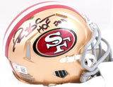 Deion Sanders Autographed San Francisco 49ers Speed Mini Helmet w/HOF-Beckett W Hologram *Black Image 1