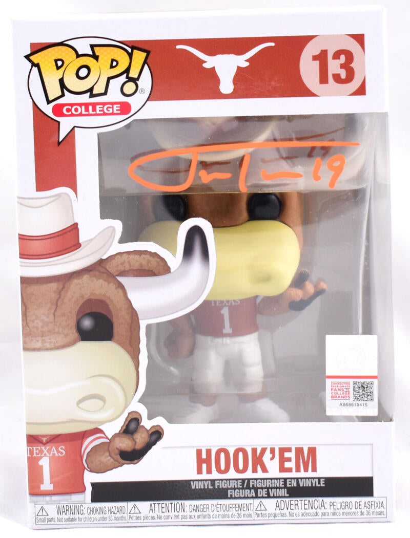 Justin Tucker Autographed Texas Longhorns Funko Pop Figurine #13- Beckett W Hologram *Orange Image 1