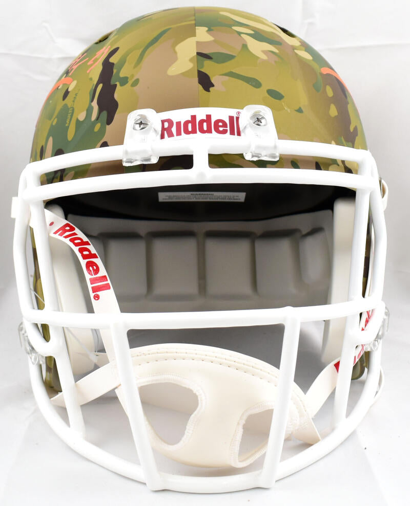 Earl Campbell Autographed Texas Longhorns F/S Camo Speed Helmet w/HT 77- Beckett W Hologram *Orange Image 4