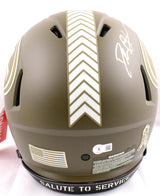 Deion Sanders Autographed San Francisco 49ers F/S Salute to Service Speed Authentic Helmet-Beckett W Hologram *Gold Image 3