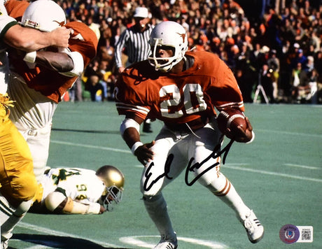 Earl Campbell Autographed Texas Longhorns 8x10 Running Photo- Beckett W Hologram *Black Image 1