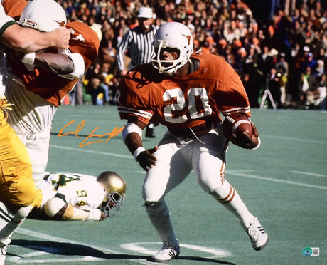 Earl Campbell Autographed Texas Longhorns 16x20 Running Photo- Beckett W Hologram *Orange Image 1