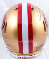 Vernon Davis Autographed 49ers Speed Authentic F/S Helmet- Beckett W Hologram *Black Image 3