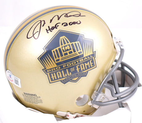 Joe Montana Autographed NFL Gold HOF Mini Helmet w/HOF- Beckett Hologram *Black Image 1