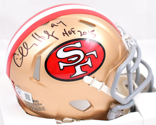 Charles Haley Autographed San Francisco 49ers Speed Mini Helmet W/ HOF- Beckett W Hologram *Black Image 1