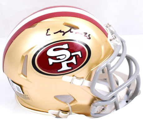 Elijah Mitchell Autographed San Francisco 49ers Speed Mini Helmet- Beckett W Hologram *Black Image 1