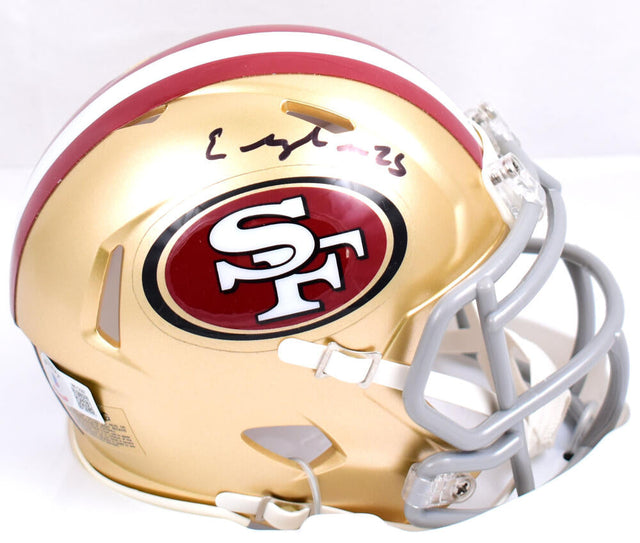 Elijah Mitchell Autographed San Francisco 49ers Speed Mini Helmet- Beckett W Hologram *Black Image 1