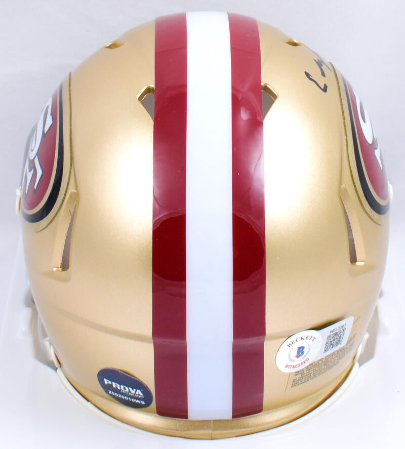 Elijah Mitchell Autographed San Francisco 49ers Speed Mini Helmet- Beckett W Hologram *Black Image 3