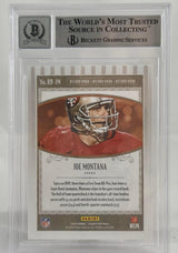 2019 Panini Legacy Record Book #8 Joe Montana Auto SF 49ers BAS Autograph 10  Image 2