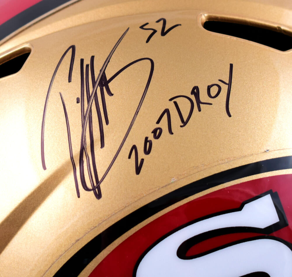 Patrick Willis Autographed F/S 96-08 San Francisco 49ers Speed Helmet w/DPOY - Beckett W Hologram *Black Image 2